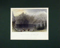 Old Antique Print View Lake Foot Blumlis Alp Mountains 1835 Hand Coloured 19th