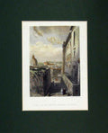 Original Old Antique Print View Arch Septimus Severus 1840 Hand Coloured Cooke