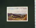 Original Old Vintage Print 1930 Colour View Windsor Castle Cooper'S Hill 20th