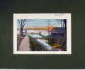 Original Old Antique Print 1900 Colour View Sportsmen Staithe Norfolk Broad