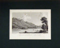 Original Old Antique Print C1870 View Lower Lake Killarney Ross Castle Island