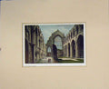 Original Old Antique Print 1889 Chromo-Litho Holyrood Chapel Edinburgh Scotland