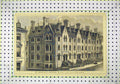 Original Old Antique Print Exterior View Terrace Royal Nottingham Wilson Walker