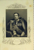 Original Old Antique Print C1830 Portrait General Mouravieff War Army 19th