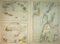 Original Old Antique Print 1893 Universal Polar Regions New Guinea Solomon 19th