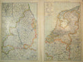 Original Old Antique Print 1898 Universal Map Belgium Luxemburg Netherlands