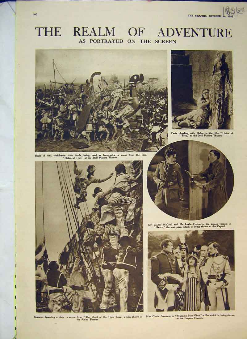Original Old Vintage Print 1925 Photographs Realm Adventure Theatre Palladium