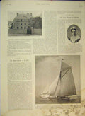 Old Antique Print Shamrock Ship Military Prison Renne 1899 Duches Rutland 19th
