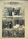 Old Antique Print 1879 Duke Duchess Connaught Brighton Pavillion Gallery 19th