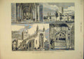 Original Old Antique Print 1879 Restoration Tewkesbury Abbey Wakeman Cenotaph