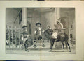 Original Old Antique Print 1889 Tangiers English Occupation Men Horse Gun Spear