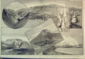 Original Old Antique Print View Tarawera Mountain New Zealand Volcano Craters