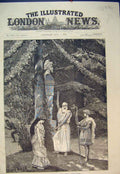 Old Antique Print 1885 Pastoral Plays Coombe House Faithfull Shepherdesse 19th