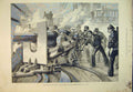 Original Old Antique Print 1889 Man-Of-War Ship Six-Inch Breech Loading Gun War