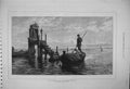 Original Old Antique Print Ave Maria Robertson 1879 Romance Boat Steps Monument