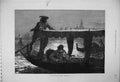 Original Old Antique Print 1879 Honeymoon Venice Boat River Romance Victorian