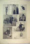 Original Old Antique Print 1901 Pro-Boer Meeting Queens Hall Judge Court Room