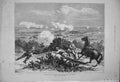 Old Antique Print 1882 War Egypt View Action Mahuta Horse Gun-Fire Sketch 19th