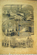 Antique Old Print Ref.368 1882 War Egypt English American Marines Alexandria