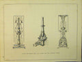 Original Old Antique Print Pillar Coffee Table Pierced Legs Occasional C1899