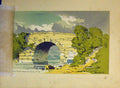 Original Old Antique Print C1890 Vere Foster Country Bridge River Trees Callou