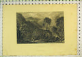 Original Old Antique Print View Killiecrankie Man Horse Mountains Trees Country