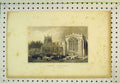 Old Antique Print Exterior View Bangor Cathedral Caernarvonshire Church