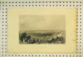 Original Old Antique Print View Damascus Town Men Horses Mountain Goats