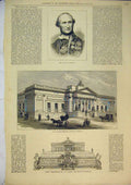 Old Antique Print 1877 Walker Fine-Art Gallery Liverpool Casket Conneau 19th