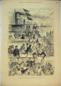 Original Old Antique Print 1879 Zulu War Sketch En Route Captain Coxwell 19th
