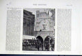 Original Old Antique Print Entrance Grand Ball Room In Guildhall Yard London
