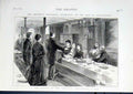 Original Old Antique Print Captain Indiana Christening A Doll 1876 Victorian