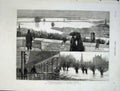 Original Old Antique Print Floods Windsor & Eton 1877 19th Century