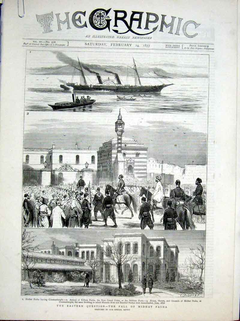Original Old Antique Print Christmas With The Turks 1877 War In East Victorian