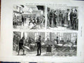 Original Old Antique Print Turks In English Red Cross Hospital 1877 Victorian