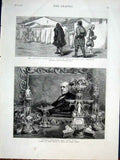 Original Old Antique Print Turkish Officer Thomas Chapman 1877 19th