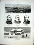 Old Antique Print Torbay Nova Scotia Lady Strangfords Hospital Batak 187 19th