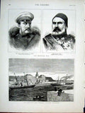 Old Antique Print Boulougn Grand Duke Nicholas Russia Ard Ul Kerim Pasha