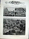 Original Old Antique Print Antiquities In The Peloponnesus 1877 Greece Victorian
