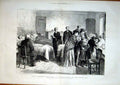 Original Old Antique Print Victims Flooded Colliery Troedyrhiw 1877 Wale 19th
