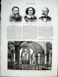 Old Antique Print Chapel For Early Morning Service St Pauls Cathedral 187 19th