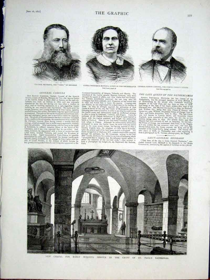 Old Antique Print Chapel For Early Morning Service St Pauls Cathedral 187 19th