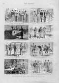 Original Old Antique Print New Chums In Australia 1885 19th Century
