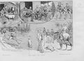 Original Old Antique Print His First Pig Hunt India 1894 19th Century