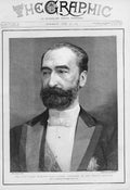 Original Old Antique Print Portrait Marie Francois Sadi Carnot 1894 Victorian