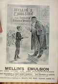 Original Old Antique Print Mellins Emulsion Advert 1896 School Boy & Maste 19th