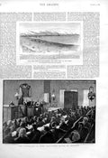 Original Old Antique Print Volksraad Boer Parliament Pretoria South Africa 1896