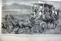 Original Old Antique Print Off To Gfields In The Transvaal Africa