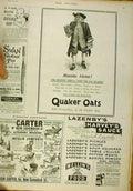 Original Old Antique Print Stand Alone Advert 1896 Quaker Oats 19th