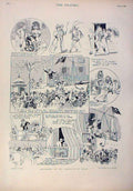 Original Old Antique Print Carnival In Spain 1896 19th Century
